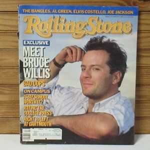 Vintage 1986 BRUCE WILLIS Rolling Stones Magazine  #470 March 27, 1986  Bangles